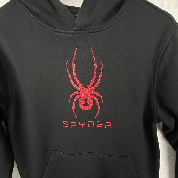 Spyder Hoodie Youth 14-16  XL Textured Logo Pullover Kangaroo Pouch Pocket *Flaw - Picture 3 of 12
